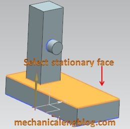 create a draft from a face select stationary plane