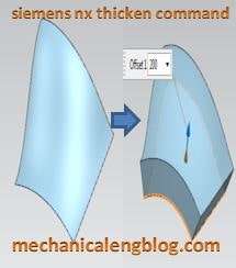 siemens nx modeling thicken command