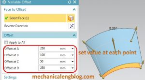 ug nx offset and scale feature