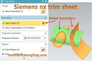 siemens nx trim sheet boundary