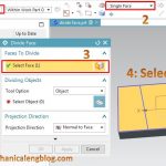 siemens nx tutorial divide face command select face