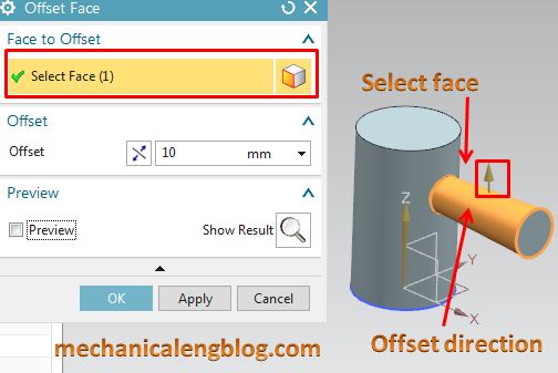 ug nx offset and scale feature