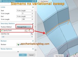 siemens nx variational sweep secondary section