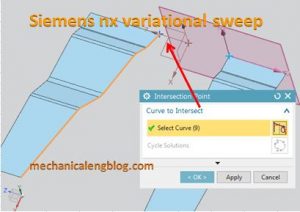 siemens nx variational sweep sweep a section along two path intersection point