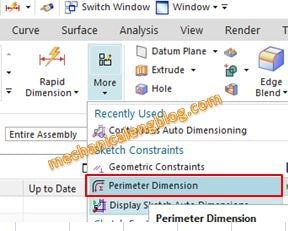 siemens nx sketch perimeter dimension icon