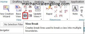 siemens nx drafting break view icon