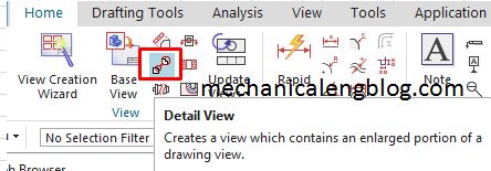 siemens nx drafting detail view icon