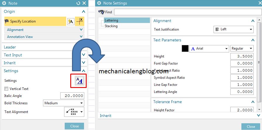 siemens nx drafting note edit text