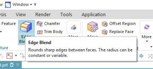 siemens nx modeling edge blend icon