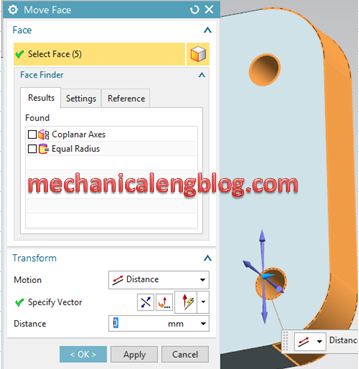 Nx tutorial synchronous move face select faces to move