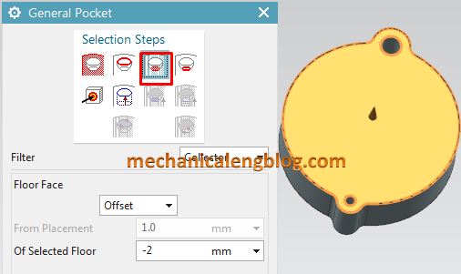 general pocket select the floor face