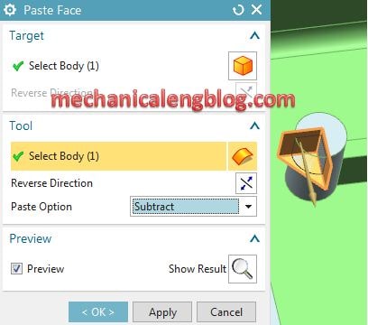 Nx synchronous modeling reuse paste face