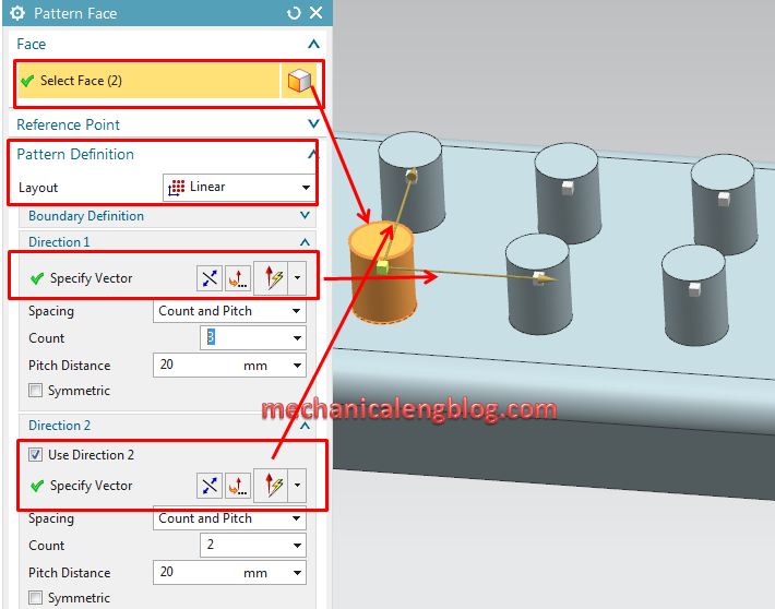 Nx synchronous modeling reuse pattern face