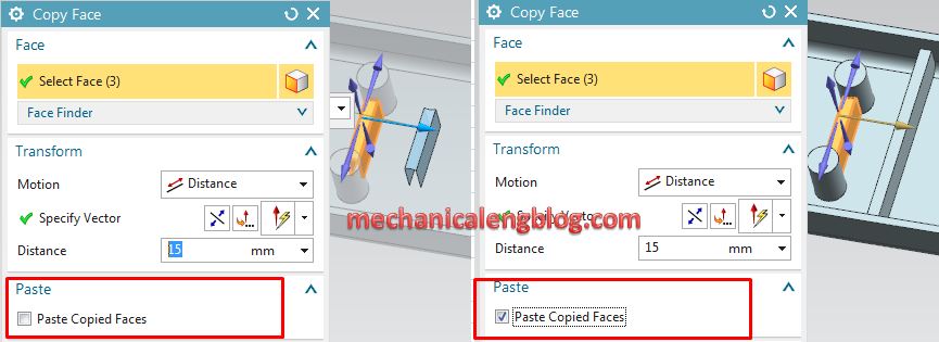 nx synchronous modeling reuse copy face