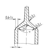 Disk gate 90° taper