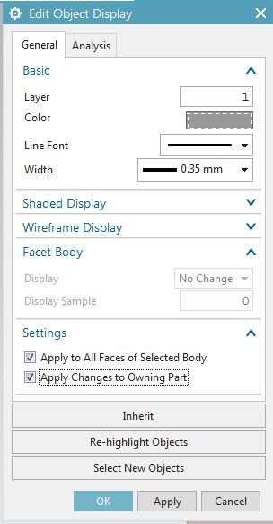 edit object display dialog