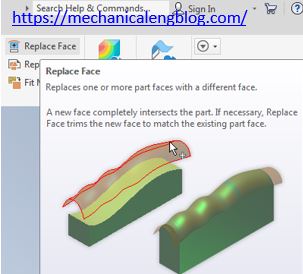 autodesk inventor replace face command