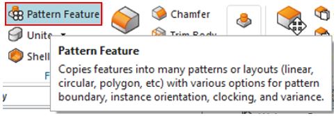 Siemens nx pattern feature icon