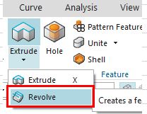 siemens nx revolve command icon