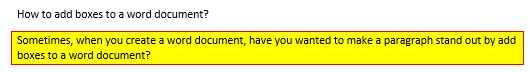 How to add boxes to word document