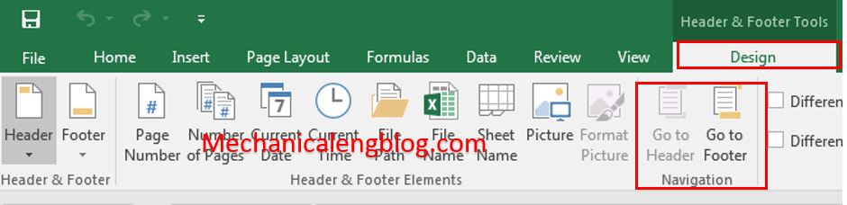 Excel-Navigation-Header and Footer Tools