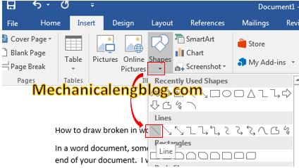 How To Draw Broken Line In Word Mechanicalengblog