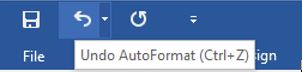 word-undo button