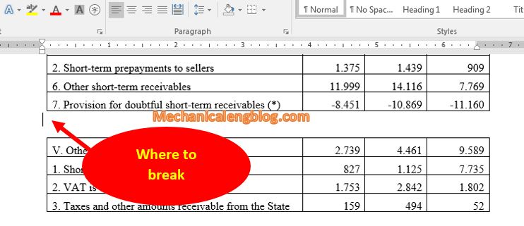 Insert page break in word by using Blank Page feature 1