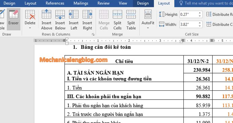 Remove border lines in word by Using Eraser tool 3