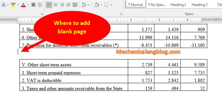 add a new blank page in Word 1