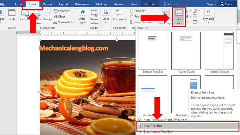 write text on a picture in word 2016-1