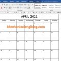 Create a calendar in Word manually 7