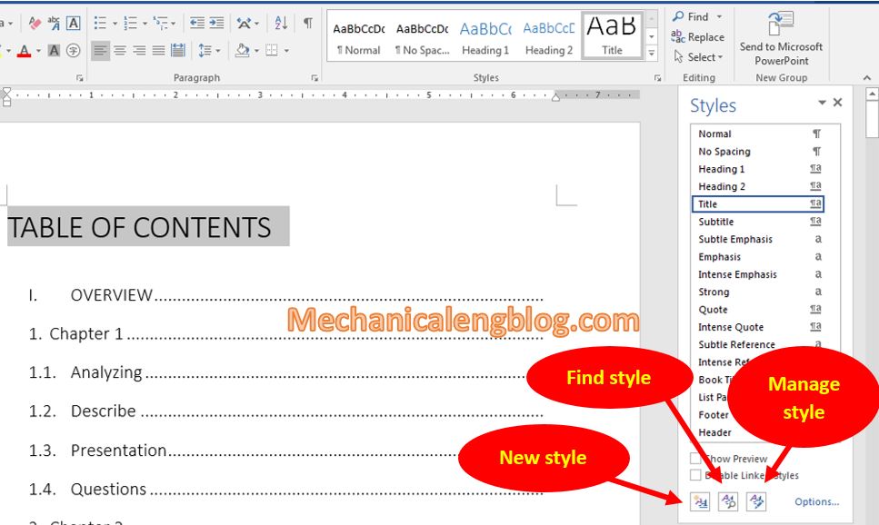 How to create new style in Word 2