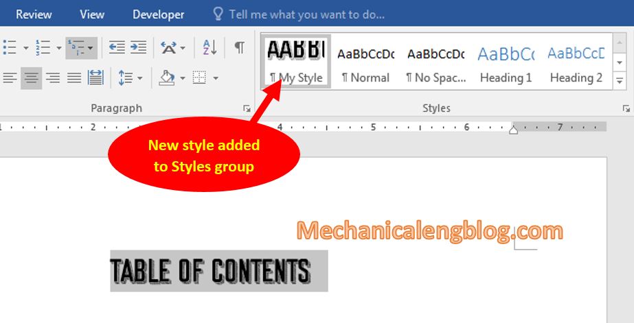 How to create new style in Word 4