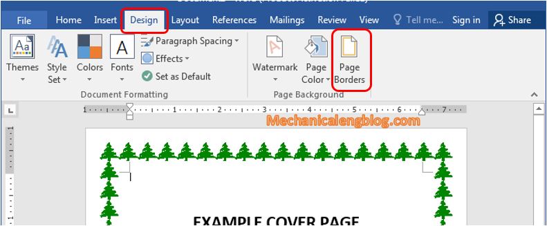 Remove borders in Word 1