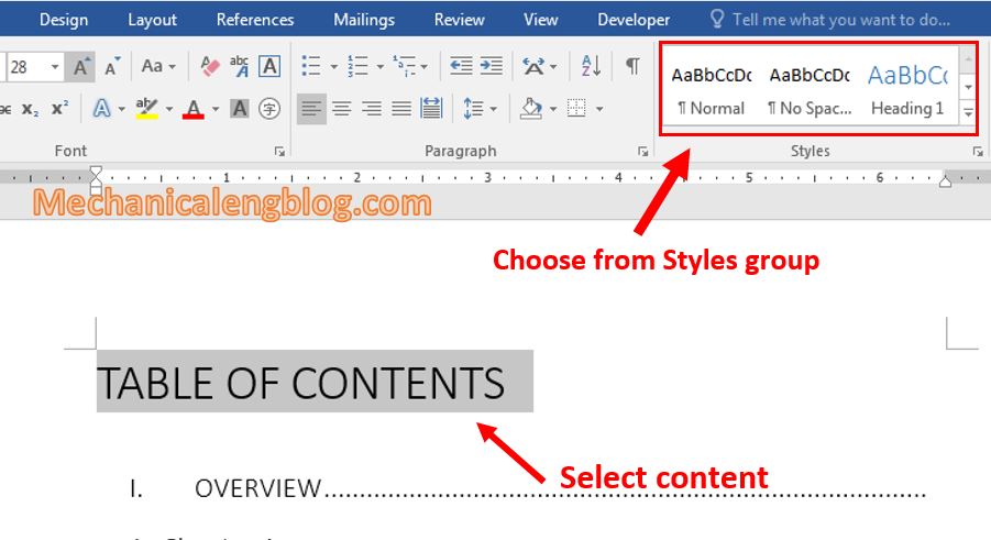 Using Style in Word 2