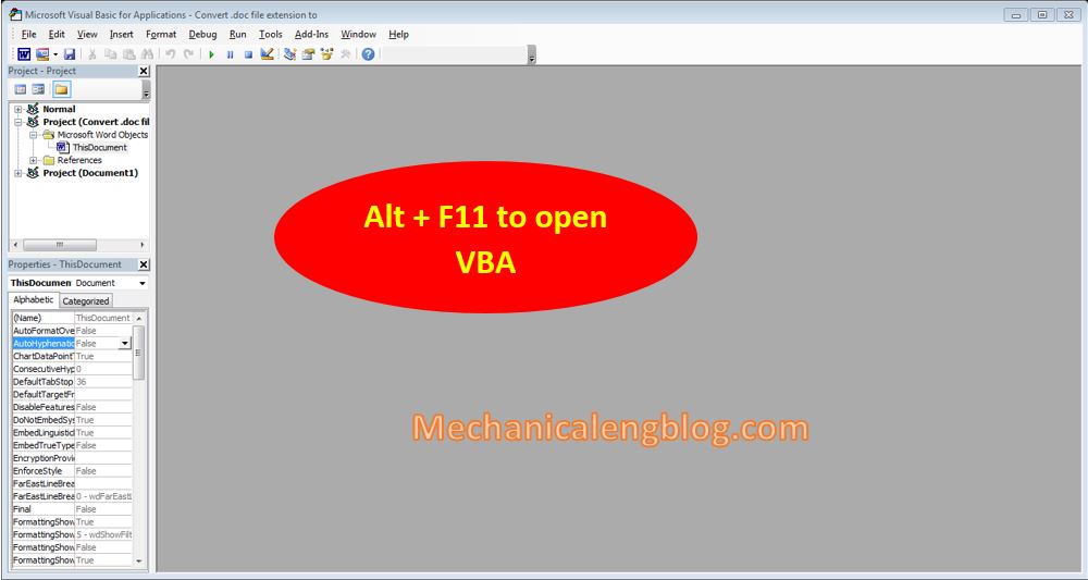 convert doc to docx Using VBA code 2