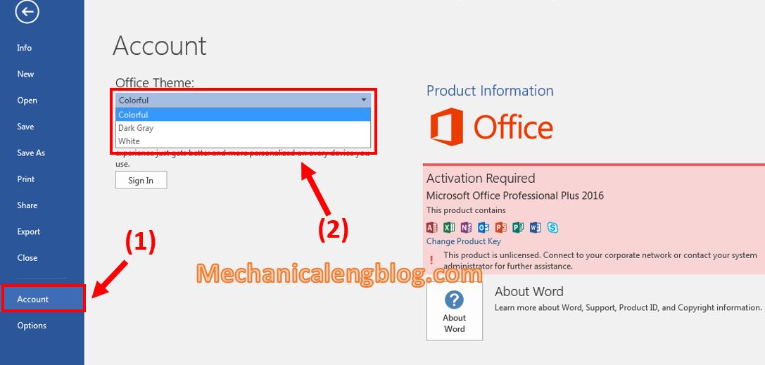 settings for Microsoft Word after installed 5