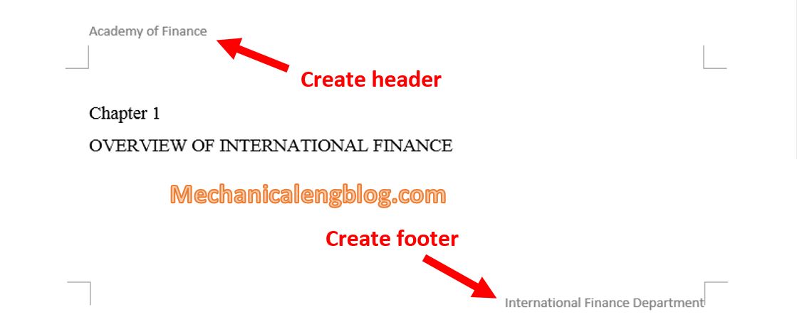 Create Header and Footer