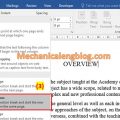 How to insert  section break in word 1