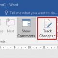 How to turn on track changes in word