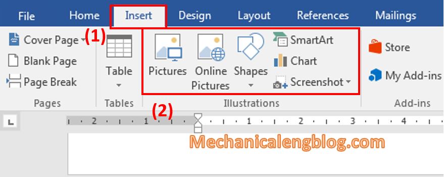 Inserting pictures in word