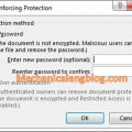 Protect a document in Word 5
