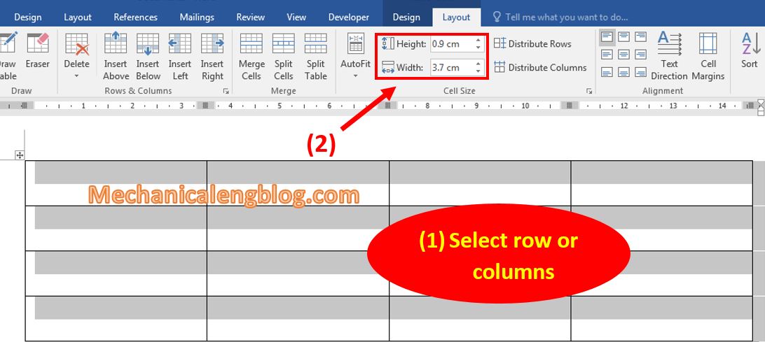 How To Resize Table Rows And Columns In Word Dummies 8994