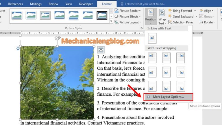 How To Move A Picture In A Word Document