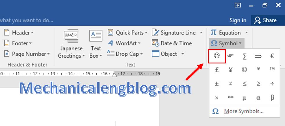 How to insert symbols in Word 4