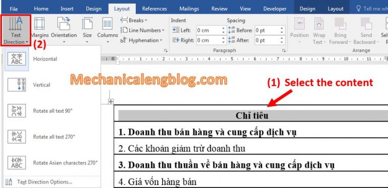 3 ways to rotate text in Word - Mechanicaleng blog