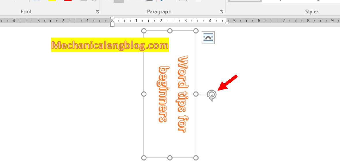 how to rotate picture in word