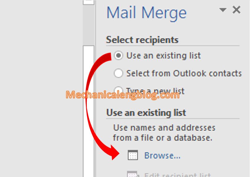How to use mail merge in ms Word 4