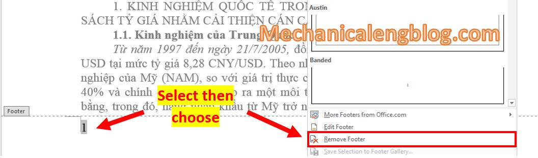 Remove page numbers in word 5